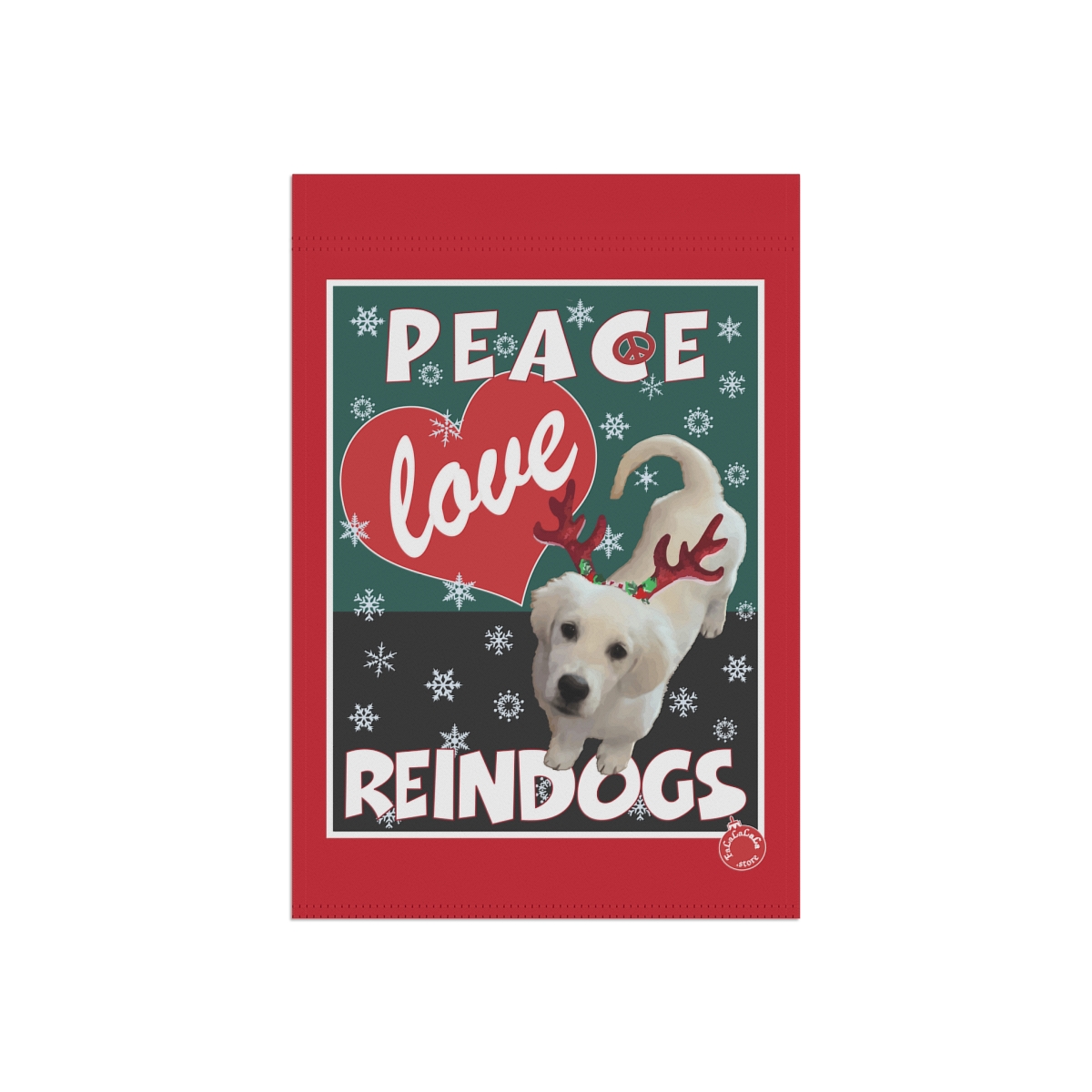 Peace Love Reindogs Callie Garden & House Banner - Image 3