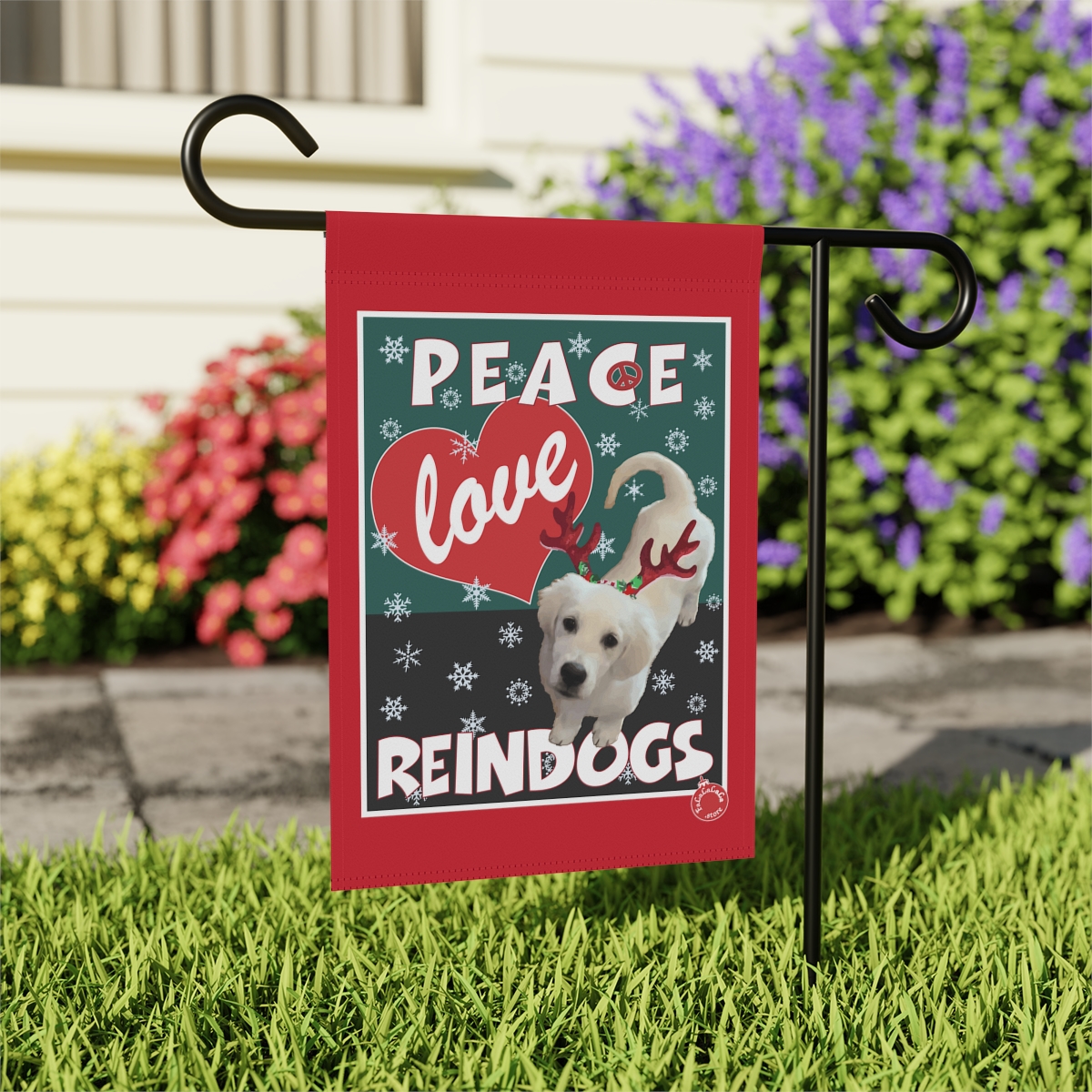 Peace Love Reindogs Callie Garden & House Banner - Image 5