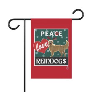 Peace Love Reindogs Golden Retriever Garden & House Banner