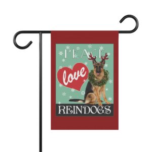 Peace Love Reindogs German Shepherd Garden & House Banner