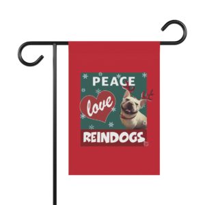 Peace Love Reindogs French Bulldog Garden & House Banner