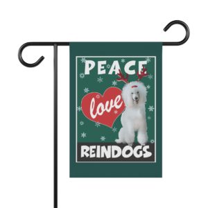 Peace Love Reindogs Poodle Garden & House Banner