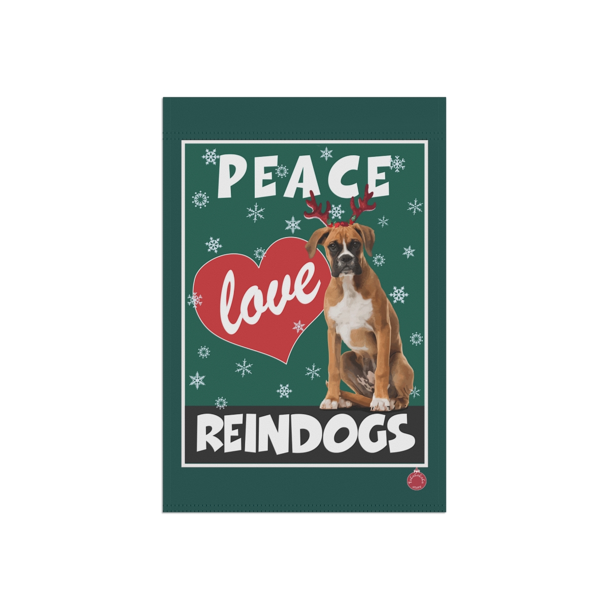 Peace Love Reindogs Boxer Garden & House Banner - Image 3