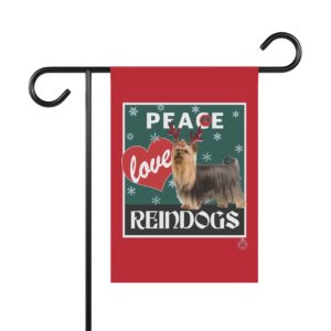 Peace Love Reindogs Yorkie Garden & House Banner
