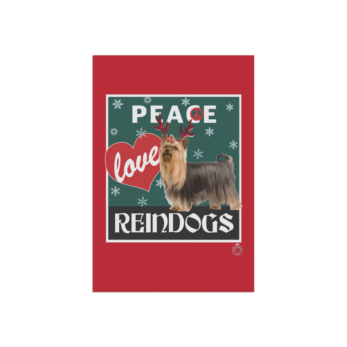 Peace Love Reindogs Yorkie Garden & House Banner - Image 3