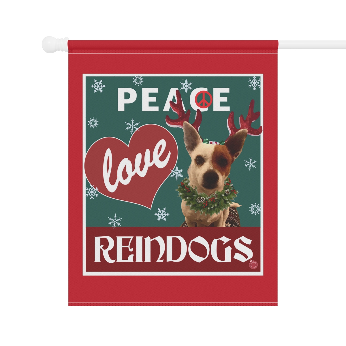 Peace Love Reindogs Jack Russell Garden & House Banner - Image 7