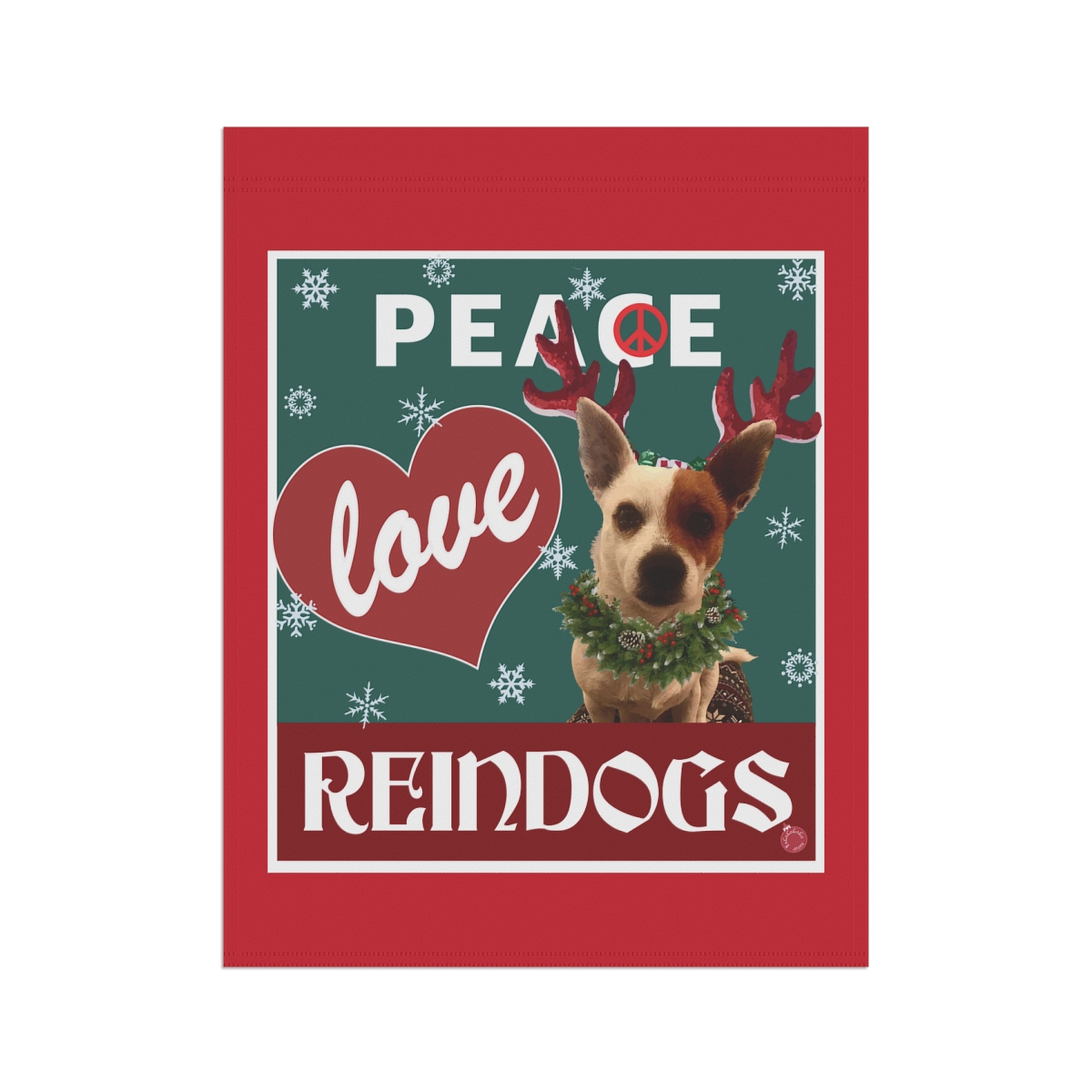 Peace Love Reindogs Jack Russell Garden & House Banner - Image 8