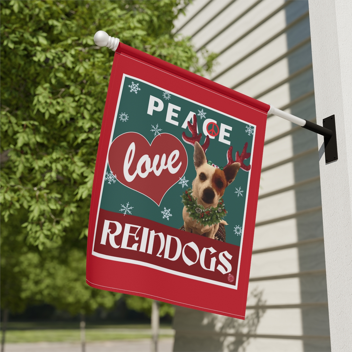 Peace Love Reindogs Jack Russell Garden & House Banner - Image 10
