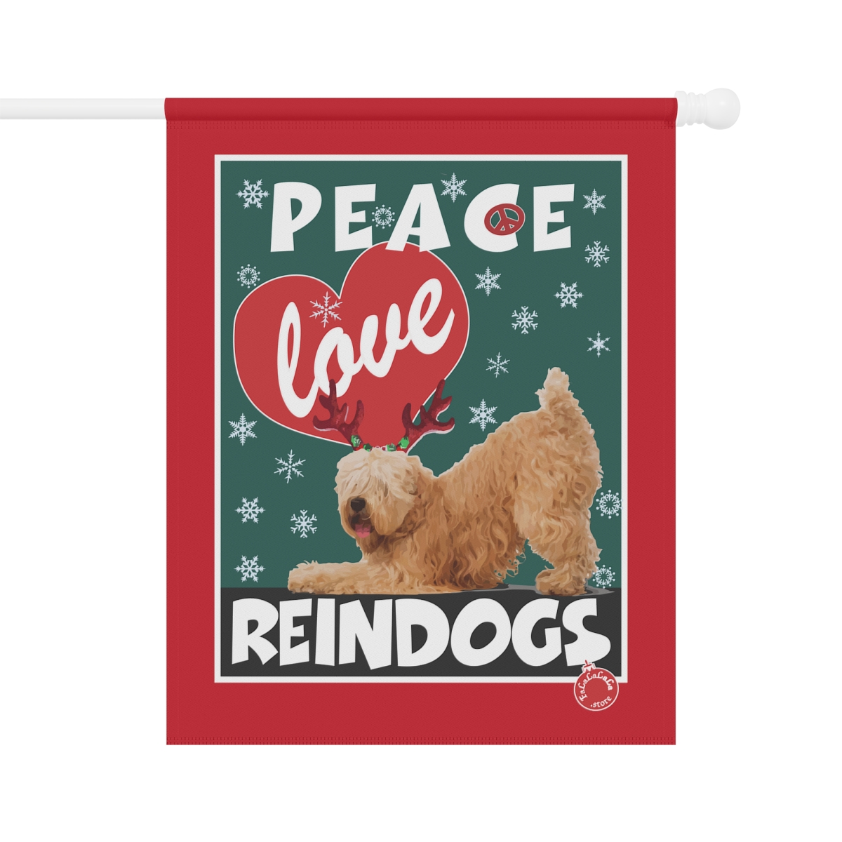Peace Love Reindogs Wheaten Terrier Garden & House Banner - Image 7