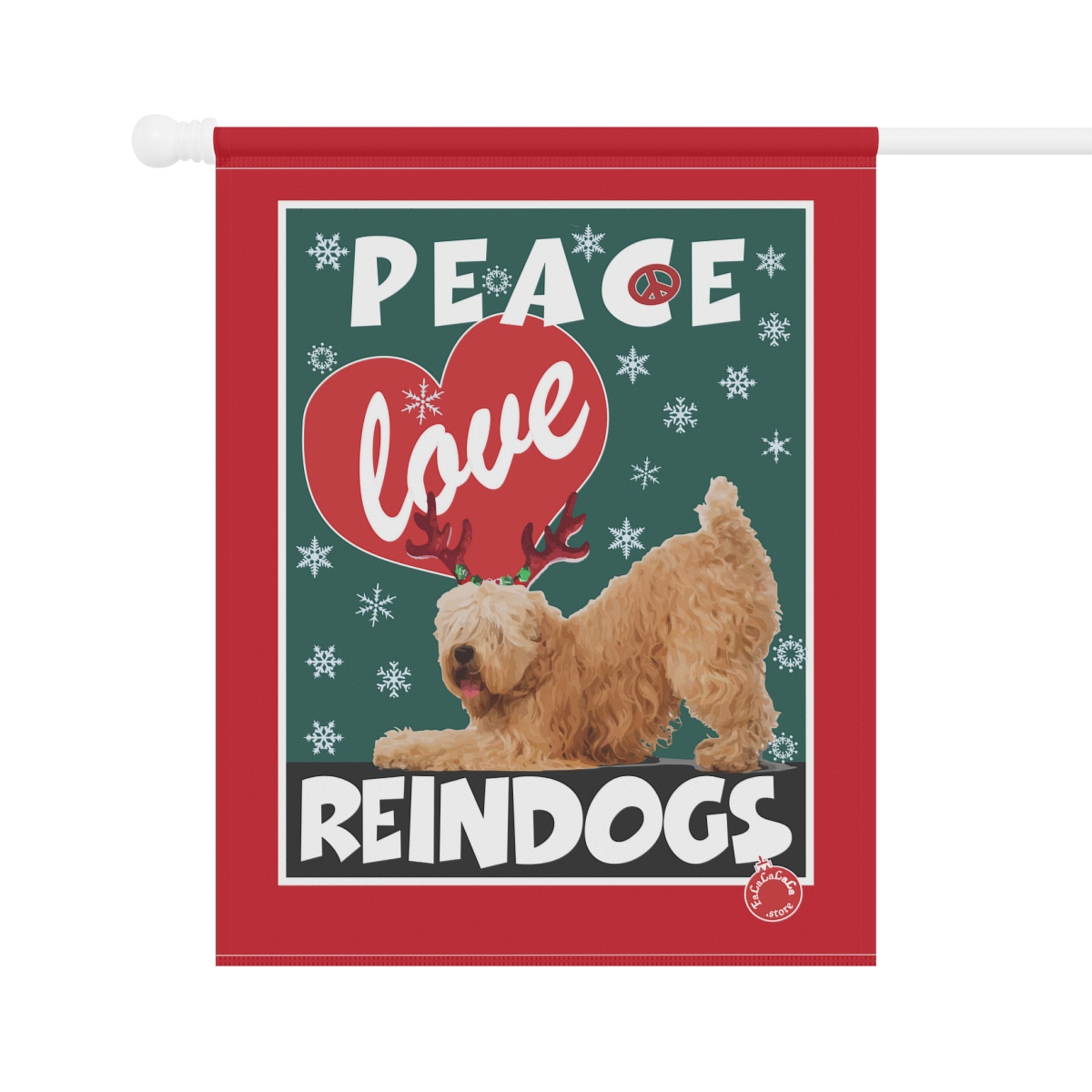 Peace Love Reindogs Wheaten Terrier Garden & House Banner - Image 8