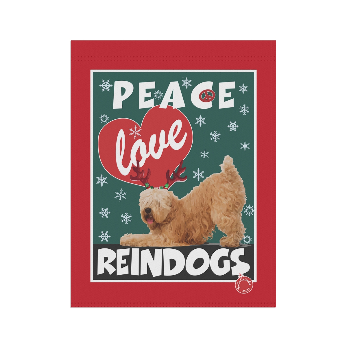 Peace Love Reindogs Wheaten Terrier Garden & House Banner - Image 9