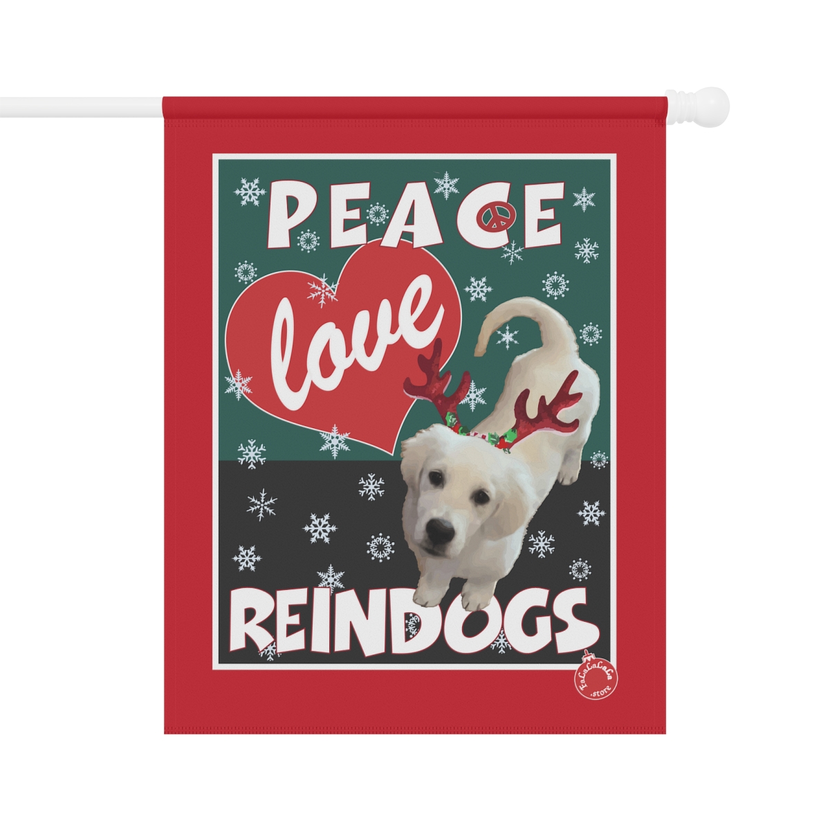Peace Love Reindogs Callie Garden & House Banner - Image 7