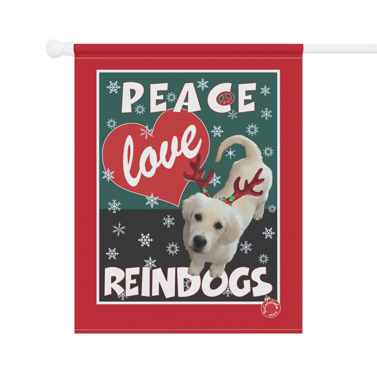 Peace Love Reindogs Callie Garden & House Banner - Image 8