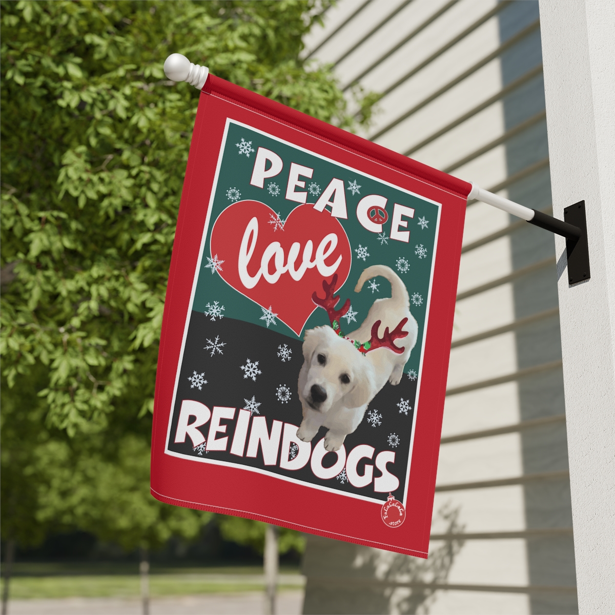 Peace Love Reindogs Callie Garden & House Banner - Image 10