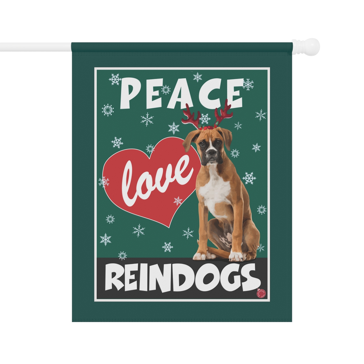 Peace Love Reindogs Boxer Garden & House Banner - Image 7