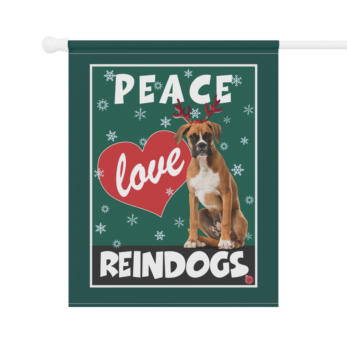 Peace Love Reindogs Boxer Garden & House Banner - Image 8