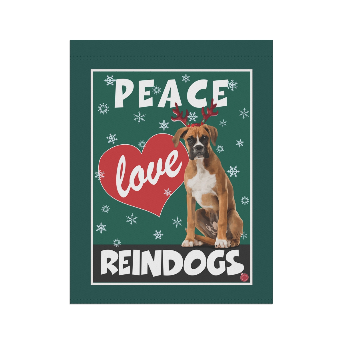 Peace Love Reindogs Boxer Garden & House Banner - Image 9