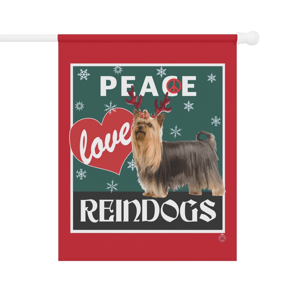 Peace Love Reindogs Yorkie Garden & House Banner - Image 7