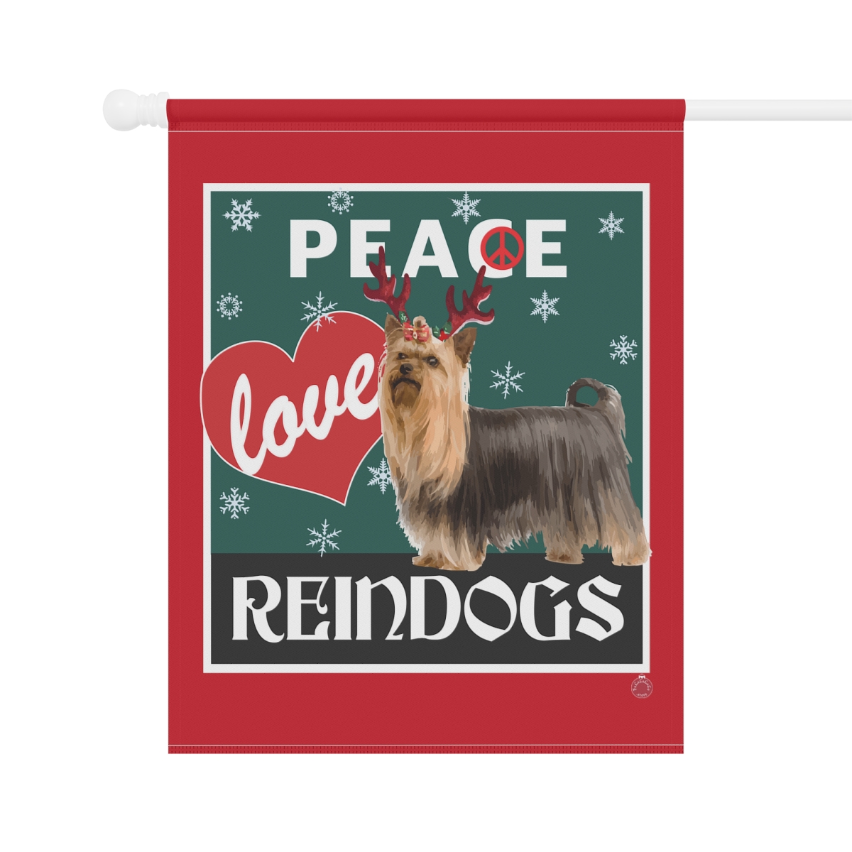 Peace Love Reindogs Yorkie Garden & House Banner - Image 8