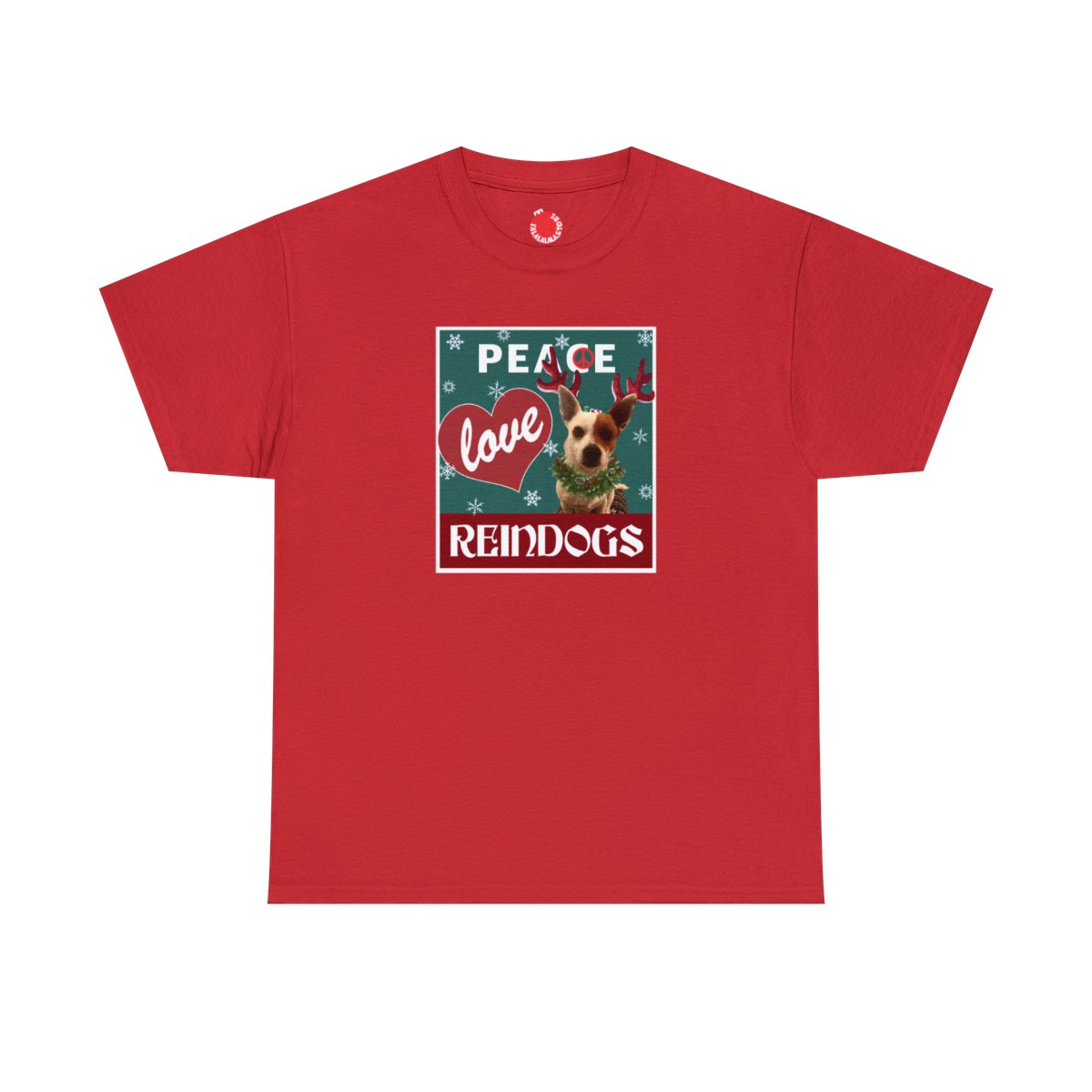 Peace Love Reindogs Jack Russell Terrier Unisex Tee