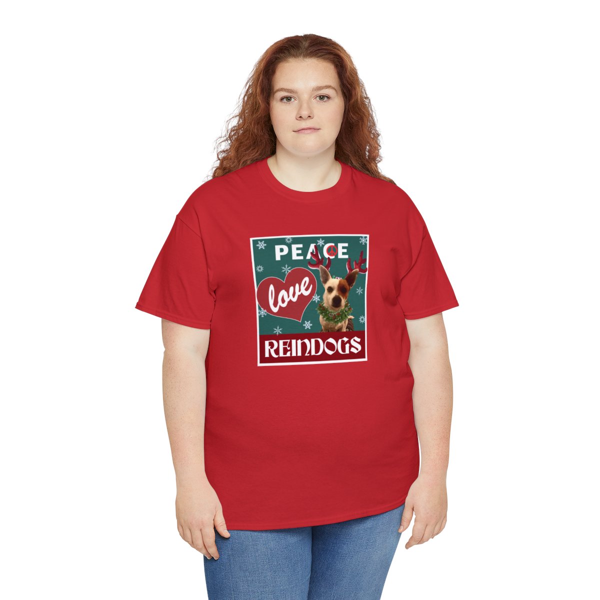 Peace Love Reindogs Jack Russell Terrier Unisex Tee - Image 7