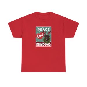 Peace Love Reindogs Chocolate Labrador Retriever Unisex Tee