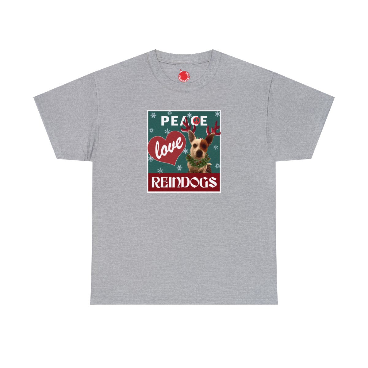 Peace Love Reindogs Jack Russell Terrier Unisex Tee - Image 25