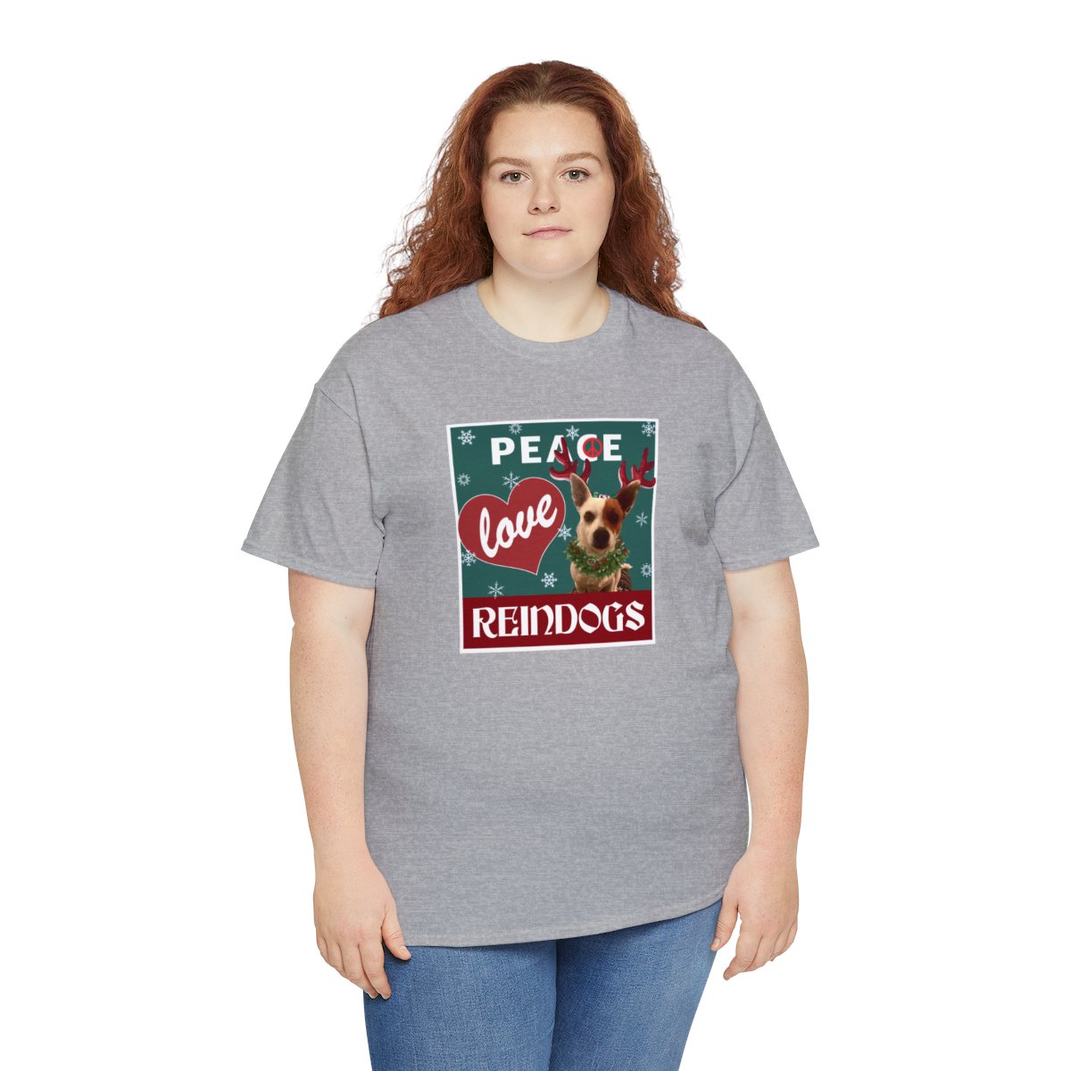 Peace Love Reindogs Jack Russell Terrier Unisex Tee - Image 31