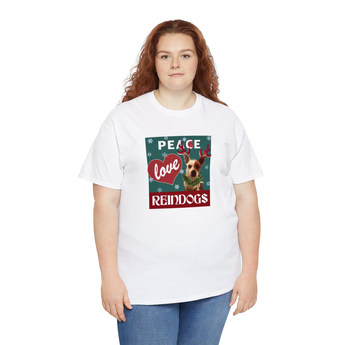 Peace Love Reindogs Jack Russell Terrier Unisex Tee - Image 19