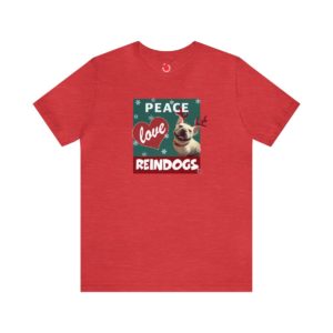 Peace Love Reindogs French Bulldog Christmas Unisex Tee