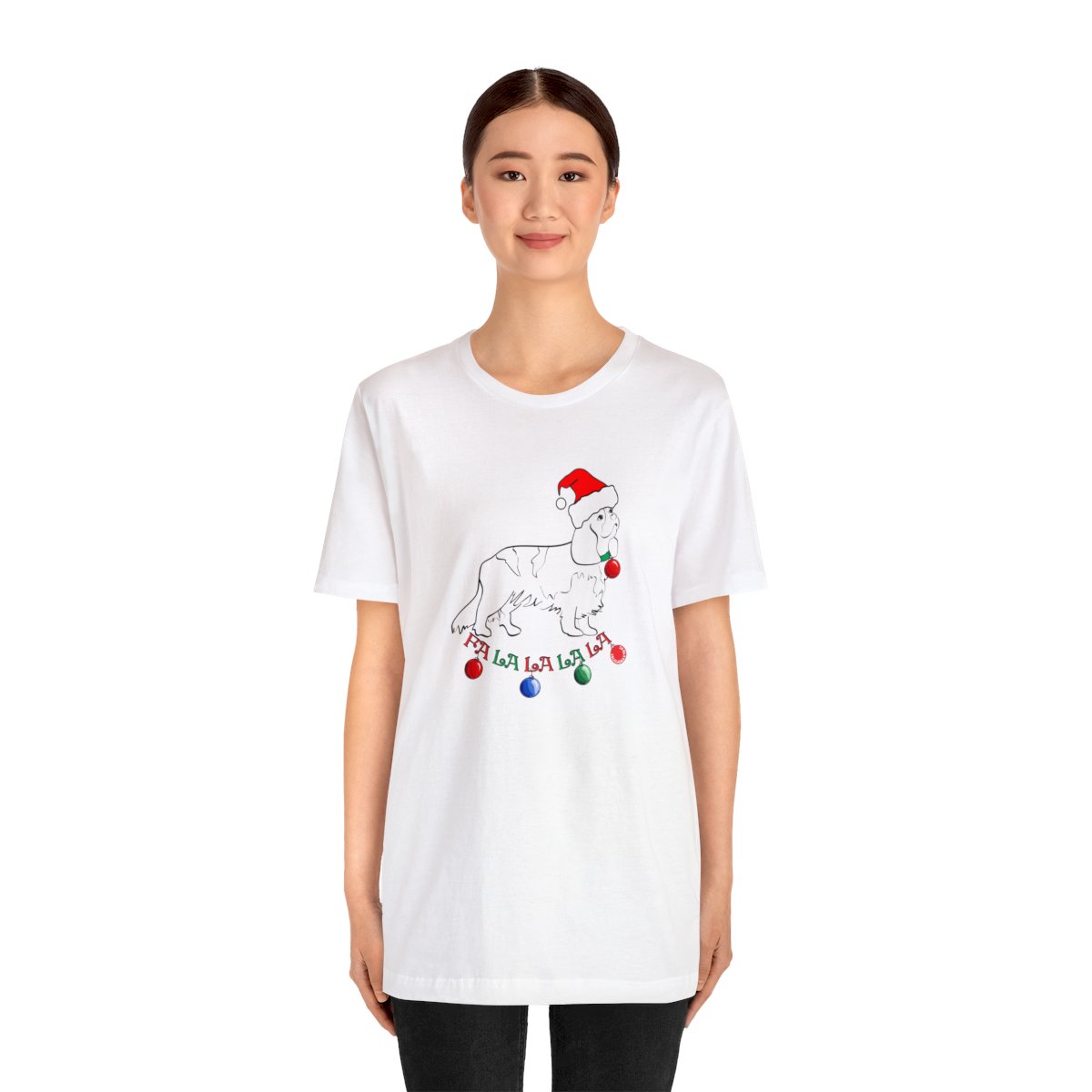 Christmas Cavalier King Charles Spaniel Christmas Unisex Tee - Image 3