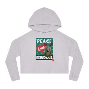 Peace Love Reindogs Weimaraner Crop Hoodie