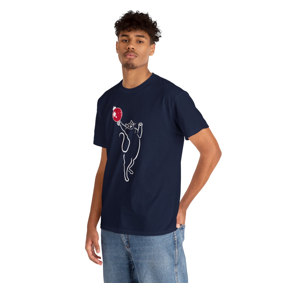 Christmas Cat Unisex Tee - Image 6