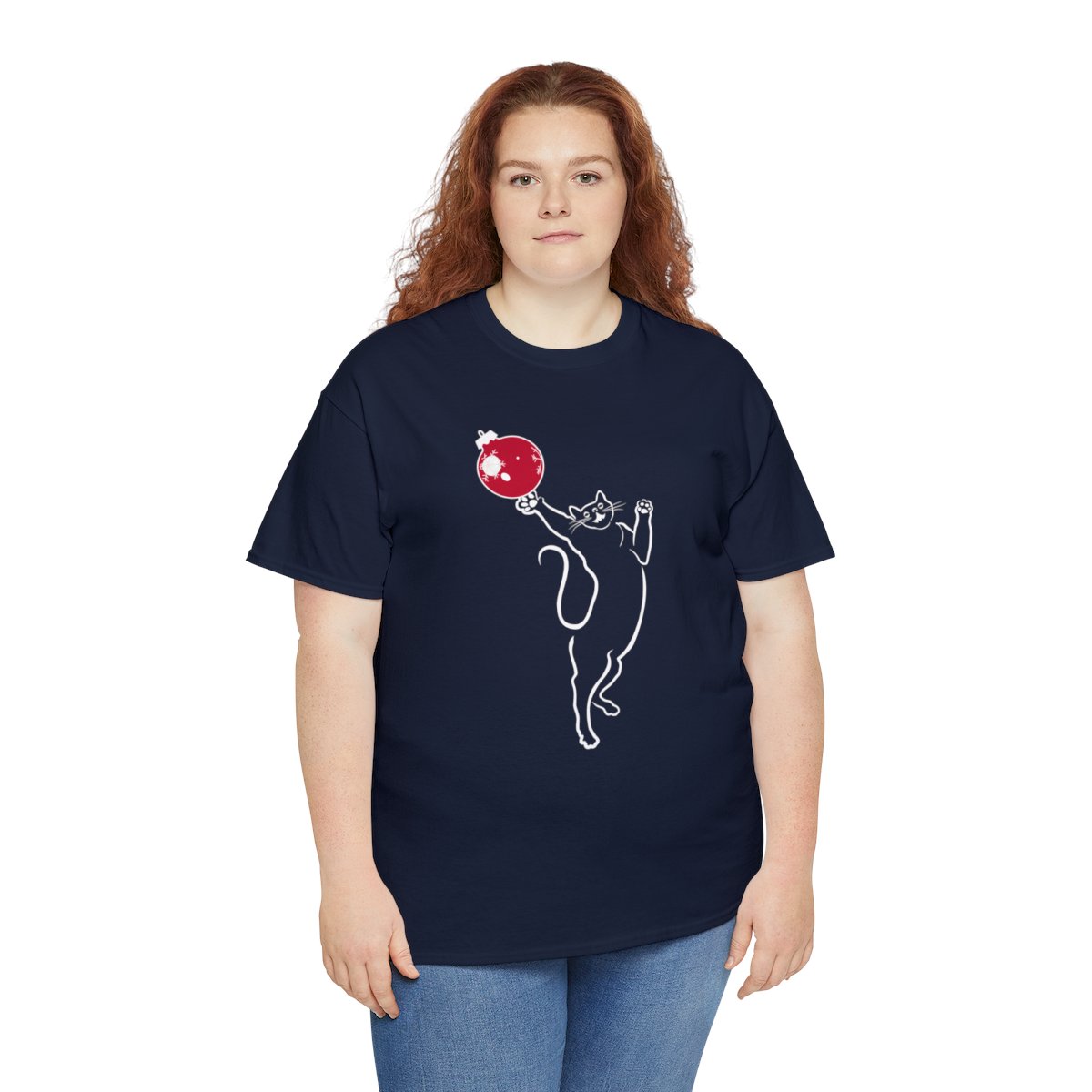 Christmas Cat Unisex Tee - Image 7