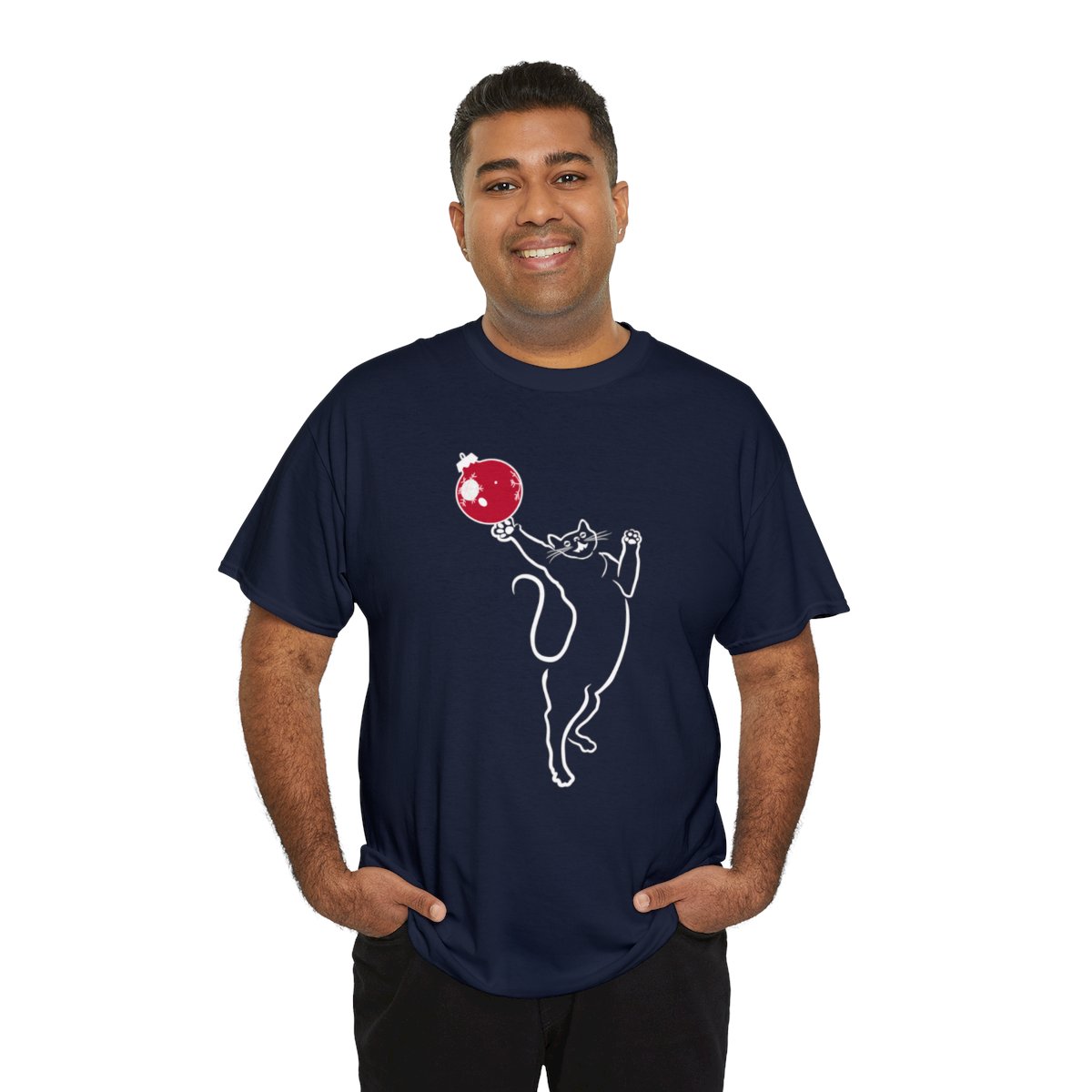 Christmas Cat Unisex Tee - Image 8