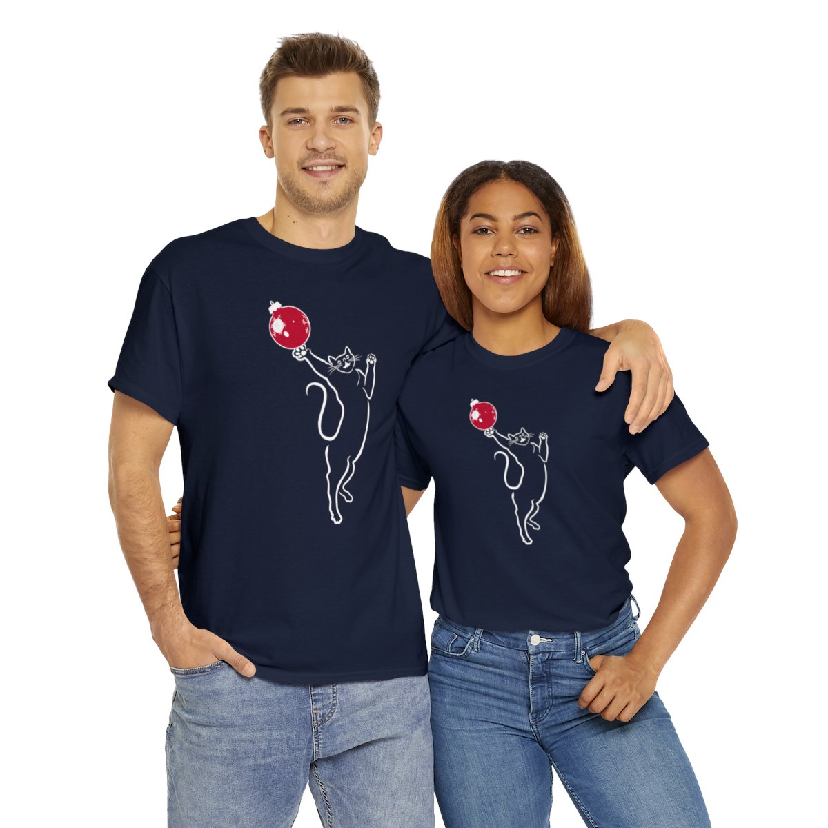 Christmas Cat Unisex Tee - Image 10
