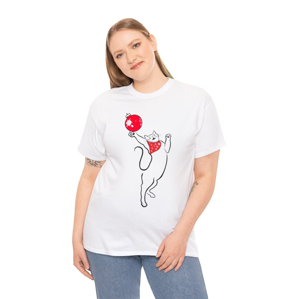 Christmas Cat Unisex Tee - Image 16