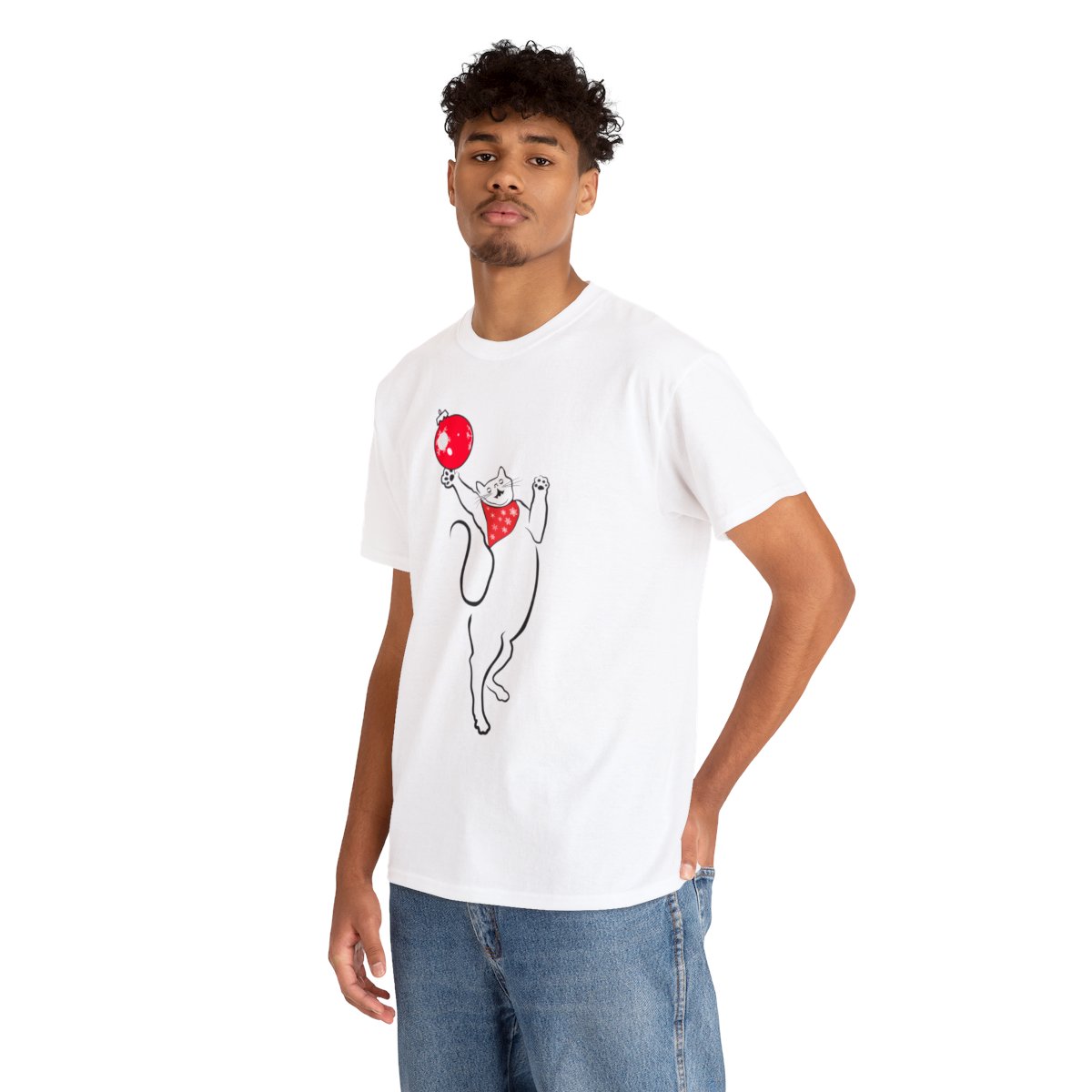 Christmas Cat Unisex Tee - Image 18