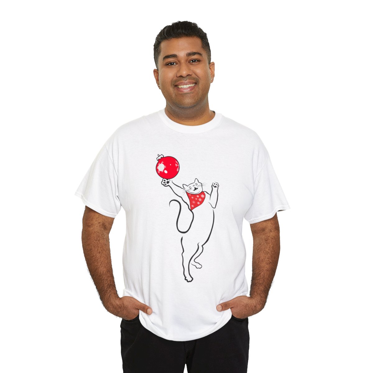 Christmas Cat Unisex Tee - Image 20