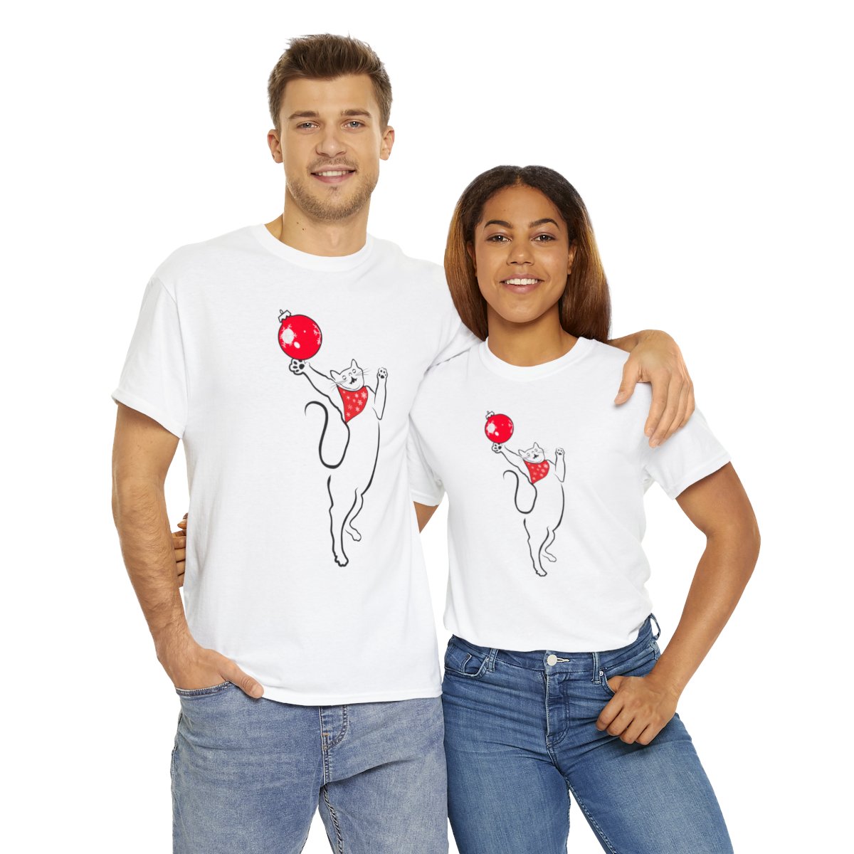 Christmas Cat Unisex Tee - Image 22