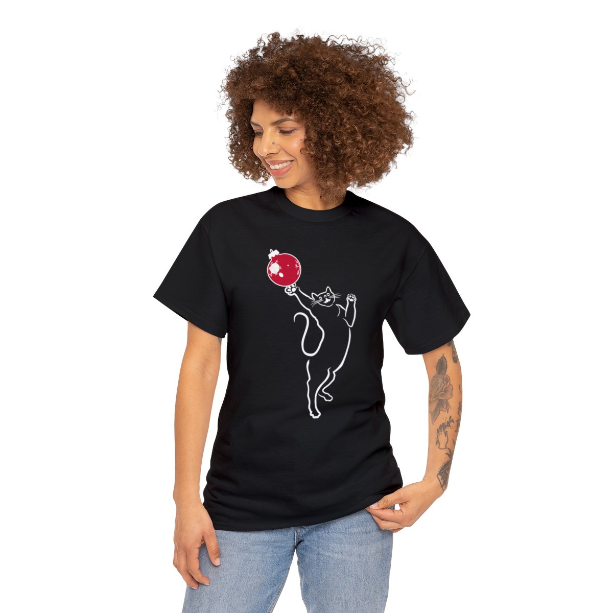 Christmas Cat Unisex Tee - Image 27