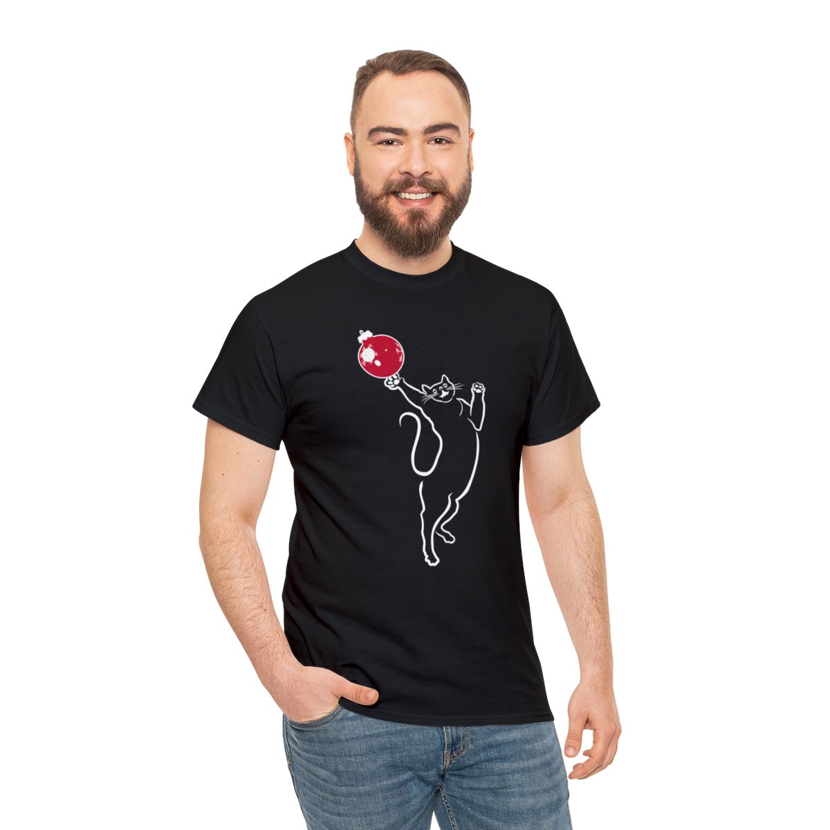 Christmas Cat Unisex Tee - Image 29
