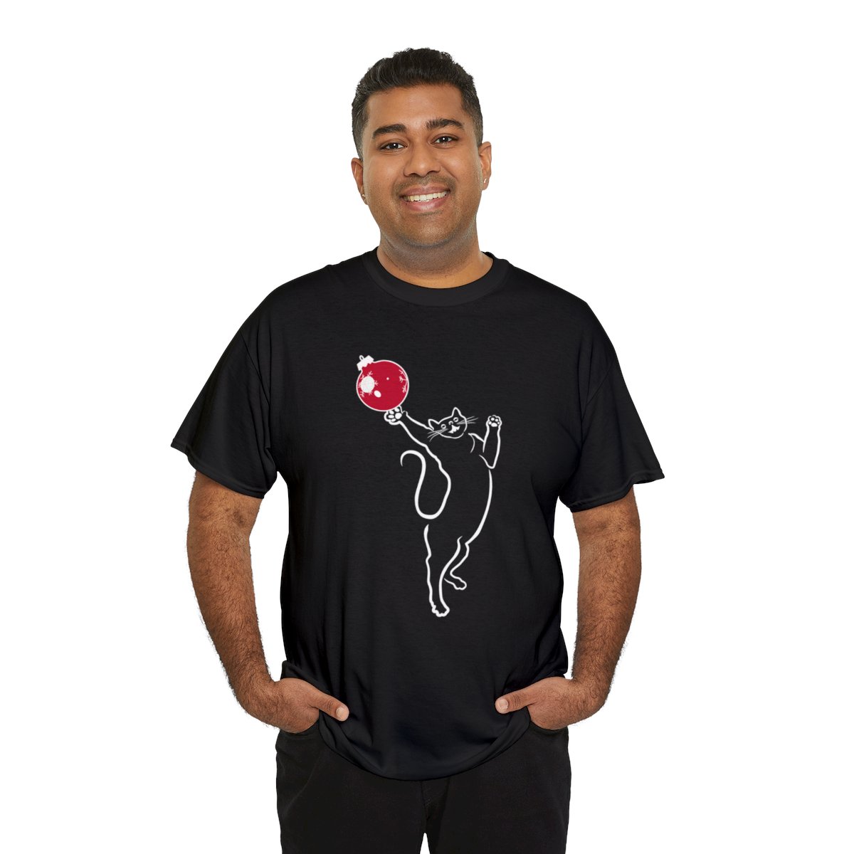 Christmas Cat Unisex Tee - Image 32