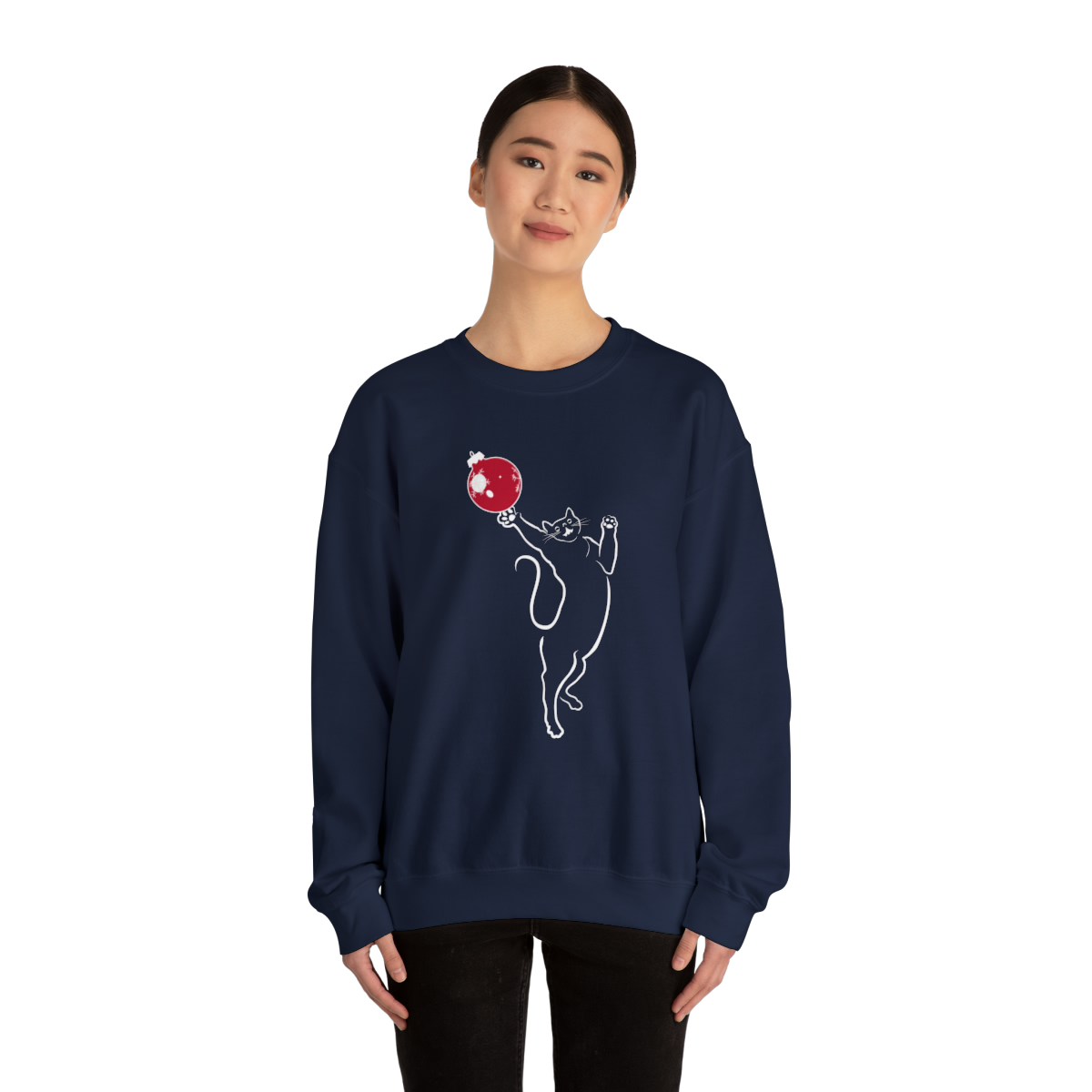 Christmas Cat Unisex Sweatshirt - Image 4