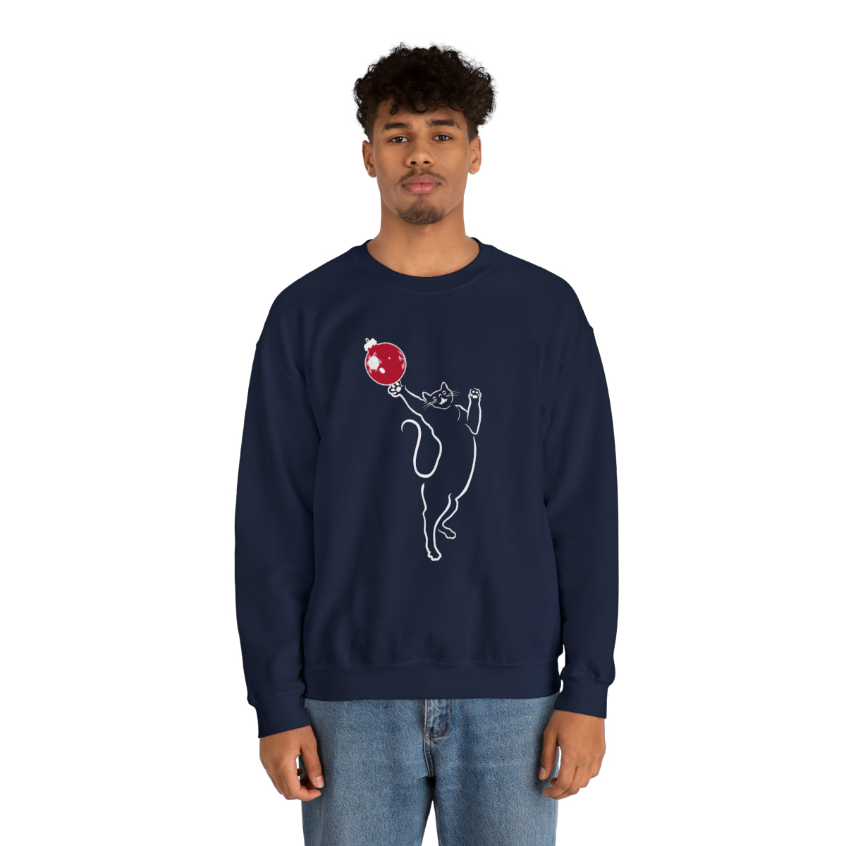Christmas Cat Unisex Sweatshirt - Image 5