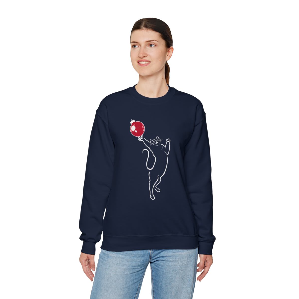 Christmas Cat Unisex Sweatshirt - Image 8