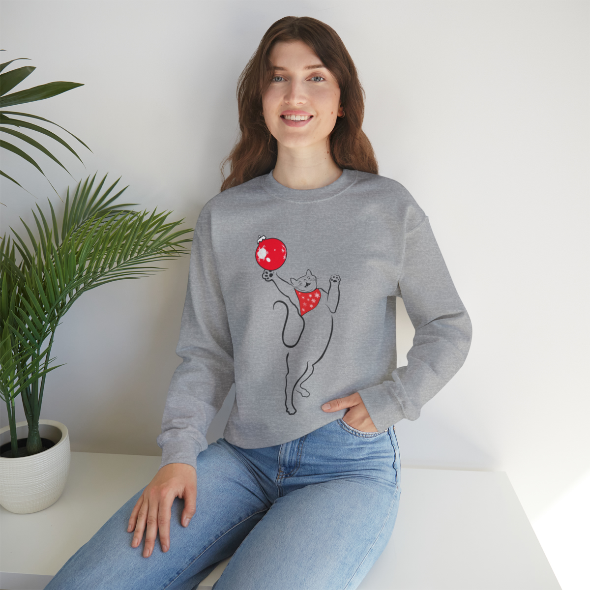 Christmas Cat Unisex Sweatshirt - Image 33