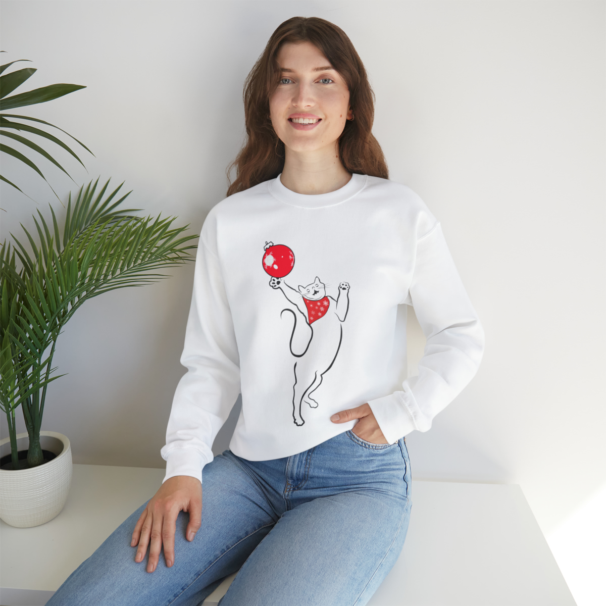 Christmas Cat Unisex Sweatshirt - Image 22
