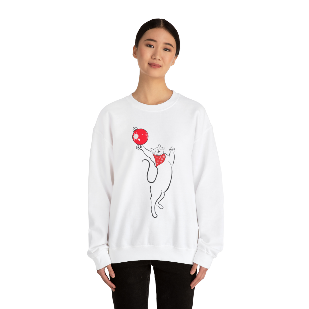 Christmas Cat Unisex Sweatshirt - Image 15