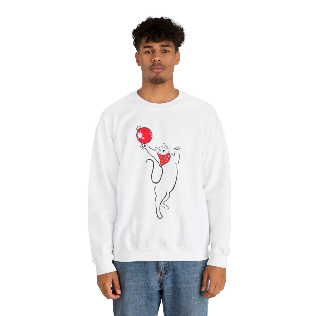 Christmas Cat Unisex Sweatshirt - Image 16